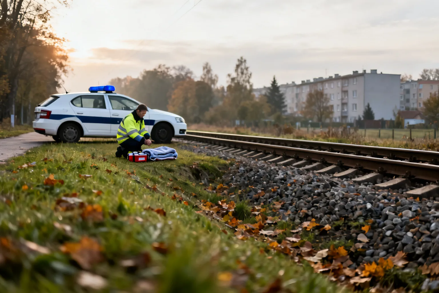 67‑latek odnaleziony na nasypie kolejowym koło Ameryki