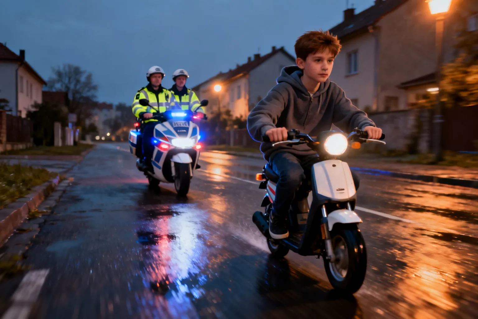 Pościg na Dajtkach — policja ścigała nieletniego na motorowerze