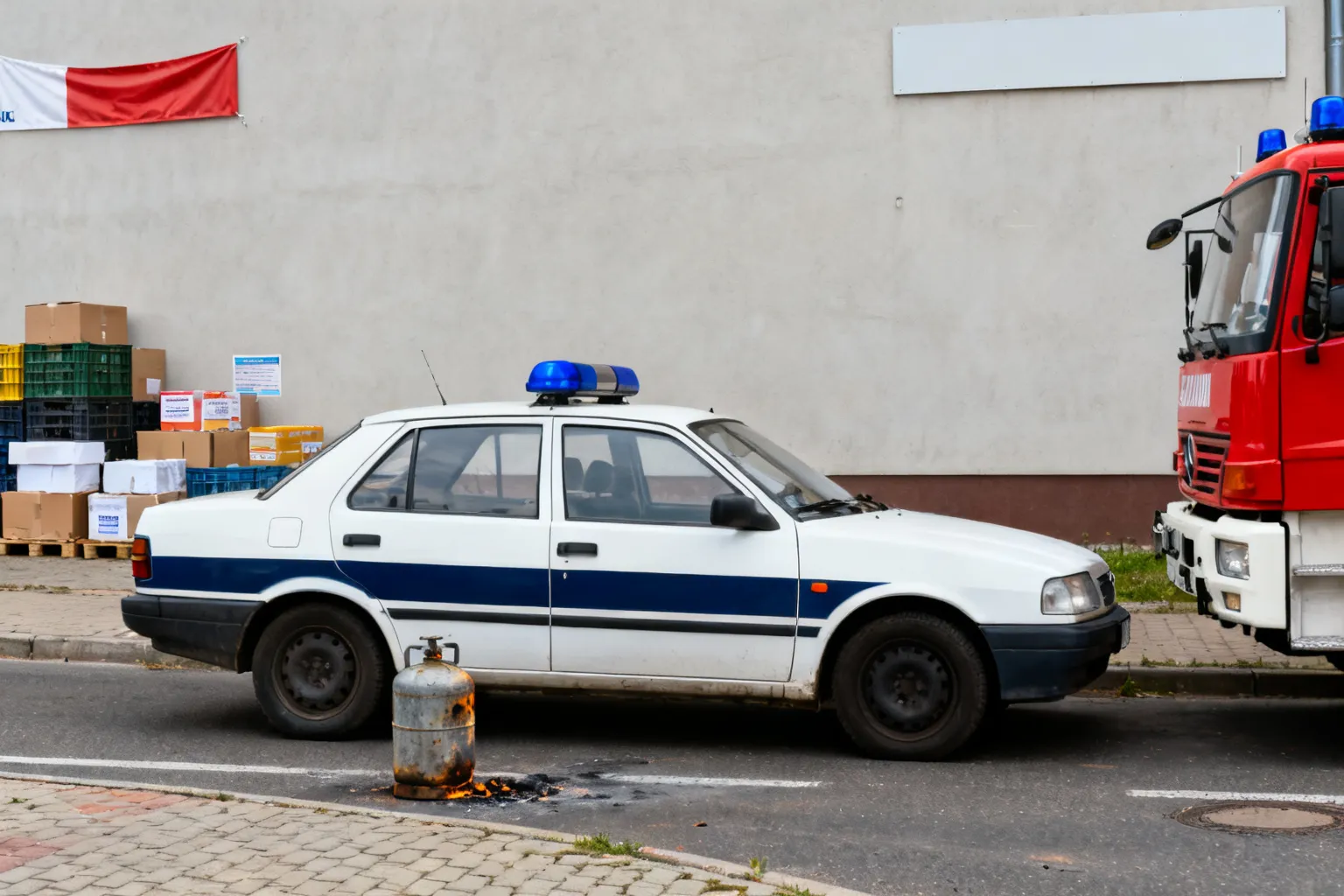 38-latek zatrzymany w Olecku po groźbach podpalenia butli gazowej