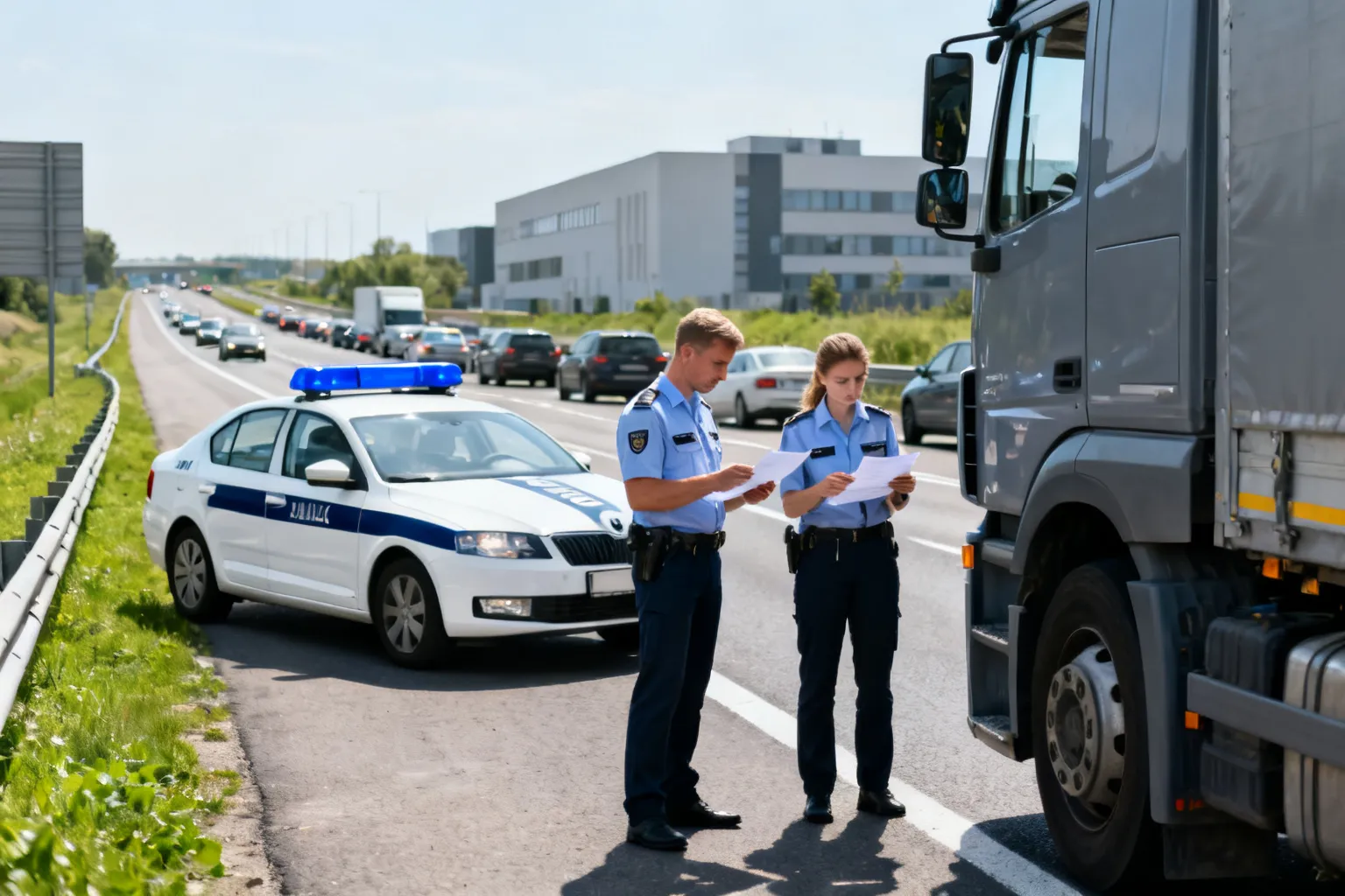 Kontrole na S7: 74 skontrolowane pojazdy, 41 wykroczeń pojazdów ciężarowych