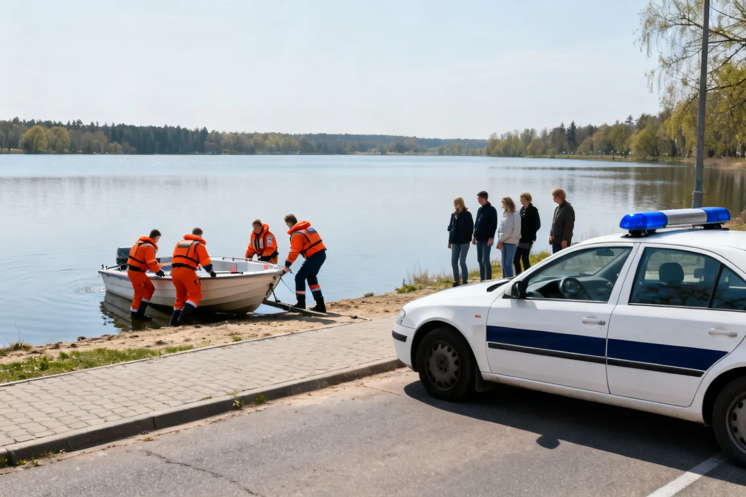 Szerokie poszukiwania na jeziorze Niegocin Mały po kąpieli pijanego 36-latka