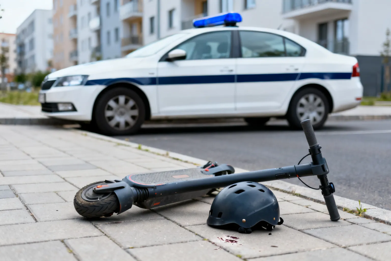 Wypadek hulajnogi w Elblągu — 15-latek trafił do szpitala