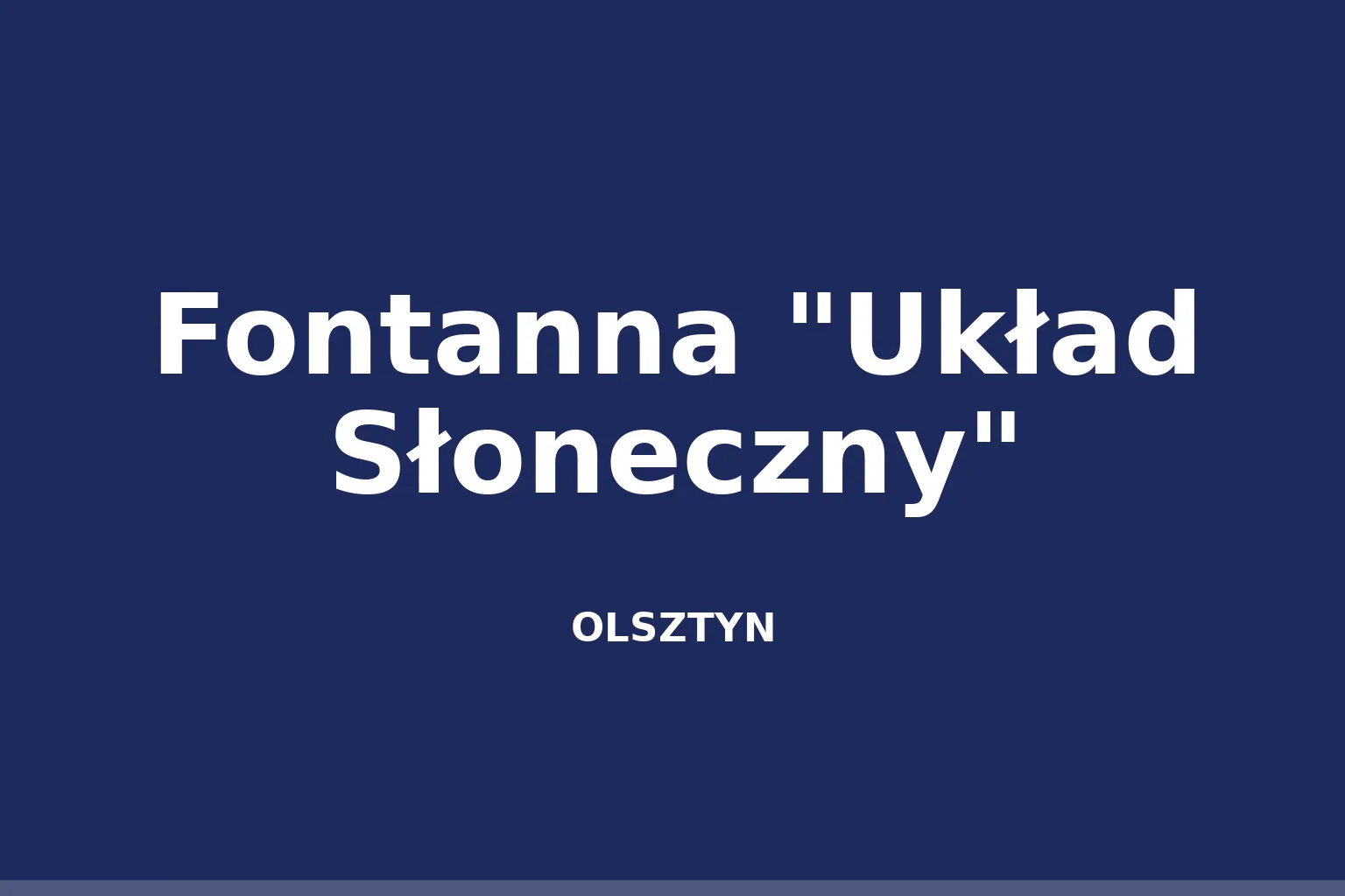 Fontanna "Układ Słoneczny"